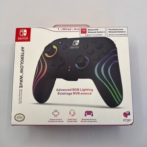 Afterglow Wave Wired Controller for Nintendo Switch - Black with RGB Lighting